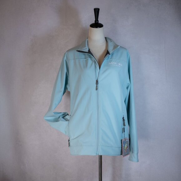 NWT Landway Ladies Matrix Bonded Soft Shell Jacket Light Blue Size 2XL - Picture 3 of 15